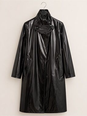 Stutterheim Black Patent Trench Coat